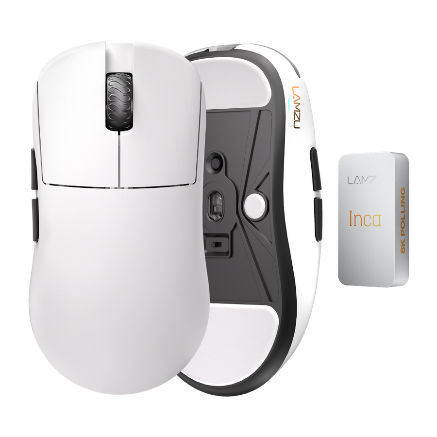 マウス・トラックボール LAMZU Inca White Mouse Lamzu - Inca 8K | Fallen Store – Desempenho e Precisão para