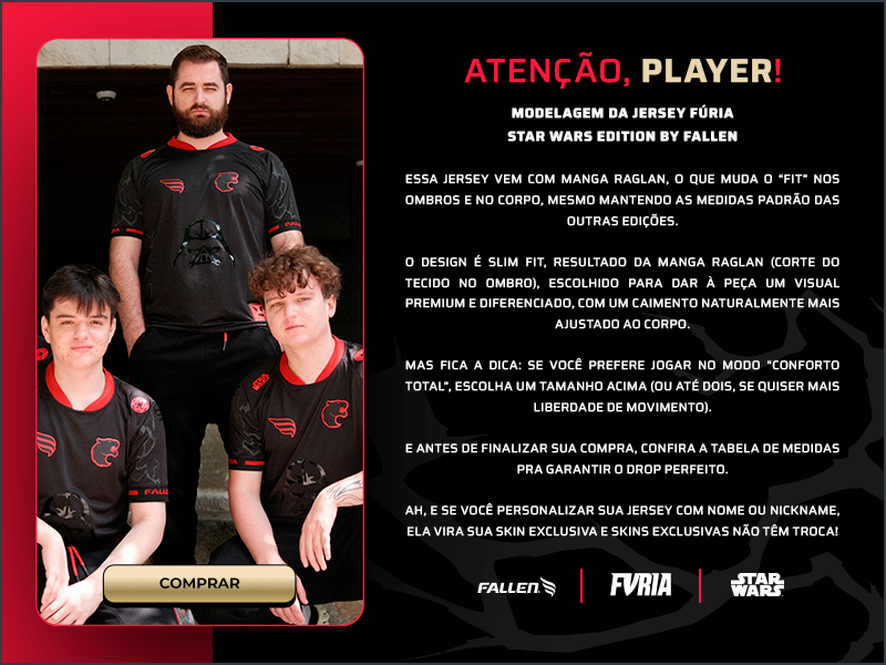 Comunicado Jersey Furia - Star Wars by Fallen